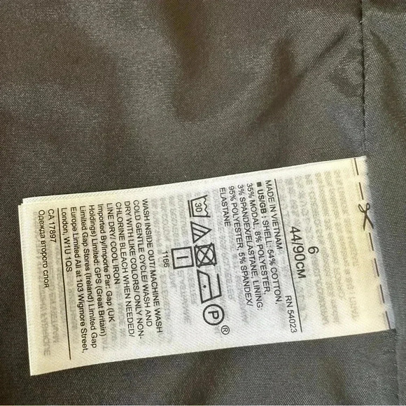 Banana Republic Black Velvet Long And Lean Blazer Jacket Sz 6 - Picture 7 of 10